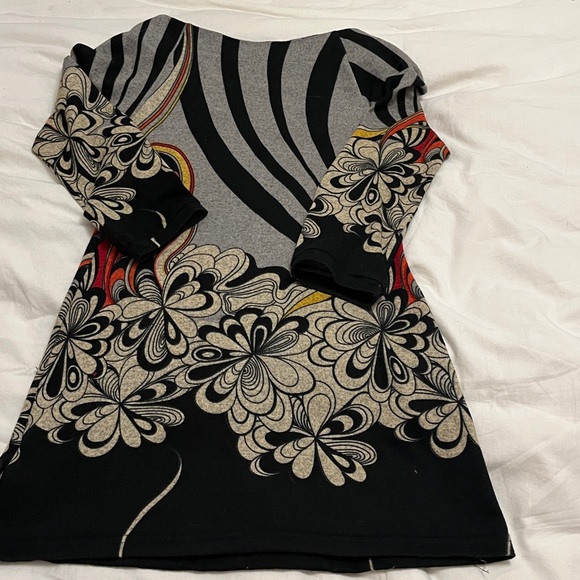 Aryeh Multicolore Floral Print  Knee Length Sweater Dress Womens‎ Size S - Picture 6 of 6